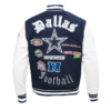 Dallas Cowboys Old English Wool Varsity Jacket - Image 6