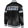 Las Vegas Raiders Midfield Black Satin Jacket - Image 2