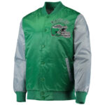 Philadelphia Eagles Locker Room Throwback Kelly Green And Silver Satin Jacket