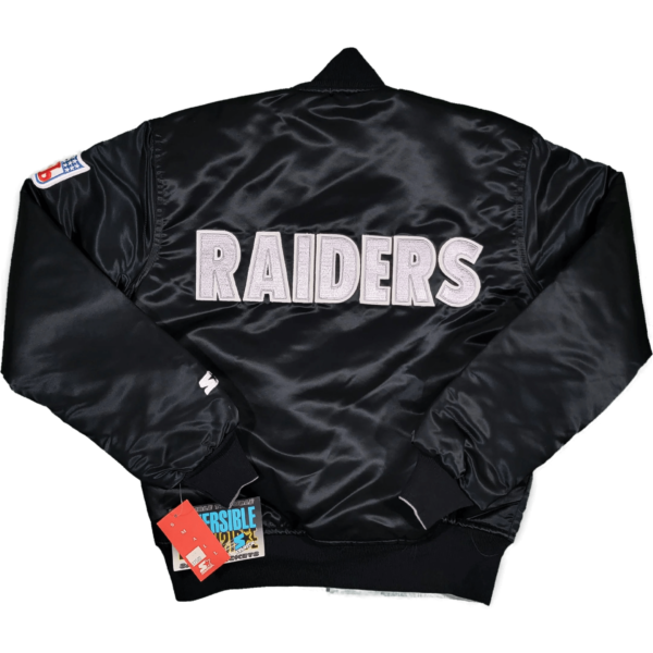 Raiders Starter Vintage Satin Varsity Jacket - Image 2