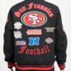 San Francisco 49ers Old English Wool Varsity Jacket - Image 4