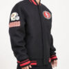 San Francisco 49ers Old English Wool Varsity Jacket - Image 2