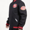 San Francisco 49ers Old English Wool Varsity Jacket - Image 3