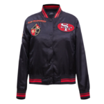 San Francisco 49ers Retro Classic Rib Satin Jacket