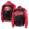 San Francisco 49ers Black and Red Satin Jacket - Image 3